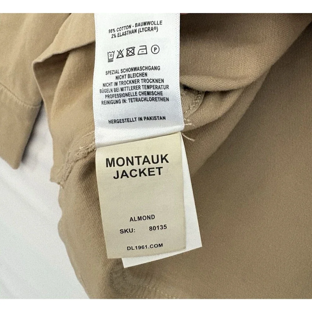 DL1961 Tan Cotton Twill Chore Jacket Utility Field Coat Womens‎ XS New